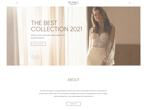 Дизайн сайту весільних суконь "Monreal Bridal"